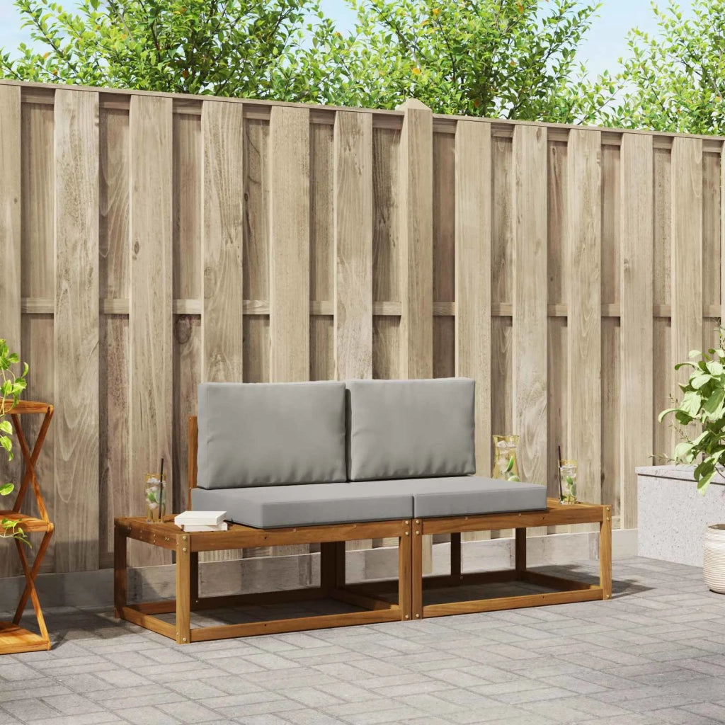 Set di divani da esterno con cuscino 2 pcs Naturale