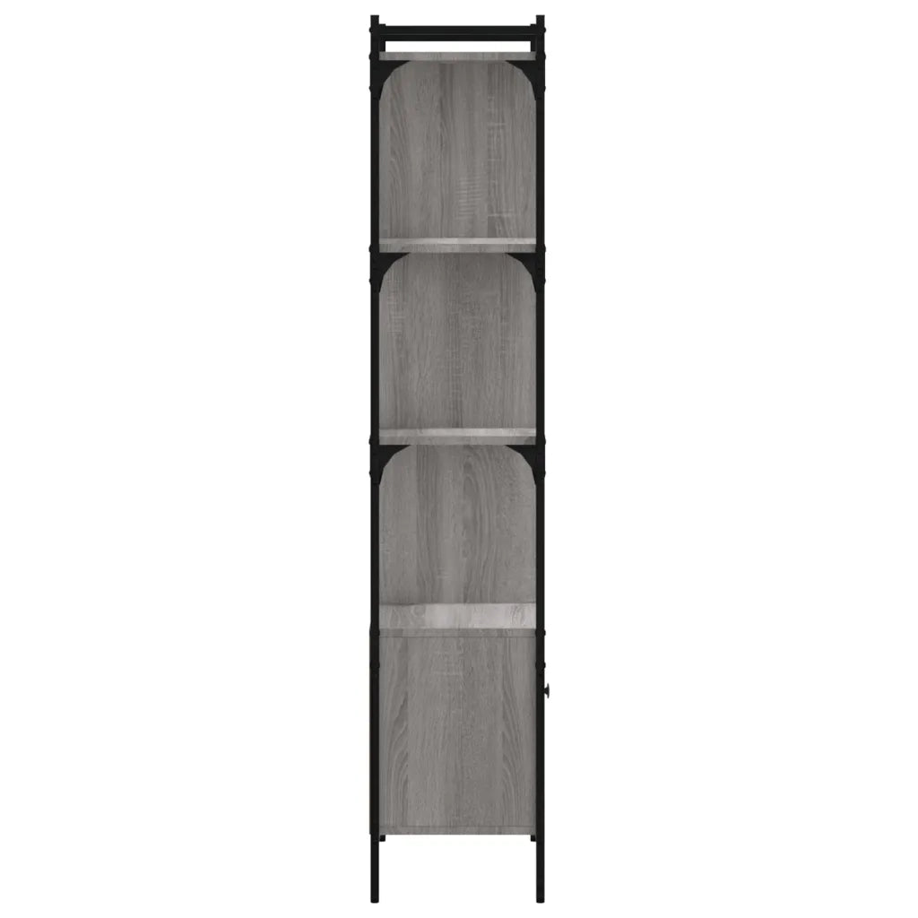 Libreria Anta-Scaffale per Libri-Mobile di Stoccaggio Grigio Sonoma 44,5x30x154,5 cm Legno Multistrato