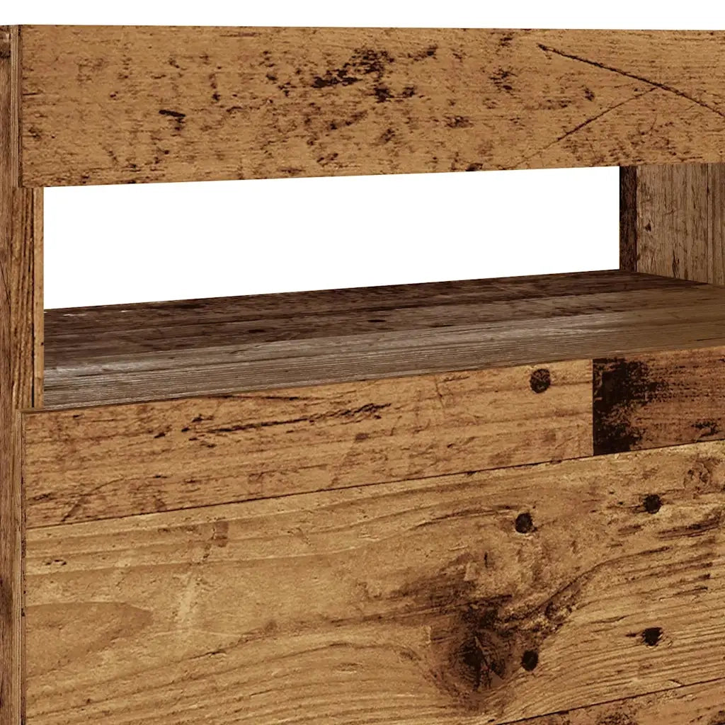 Mobile TV | Armadietto TV | Mobile Porta TV con LED Legno Antico 60x35x40 cm Multistrato
