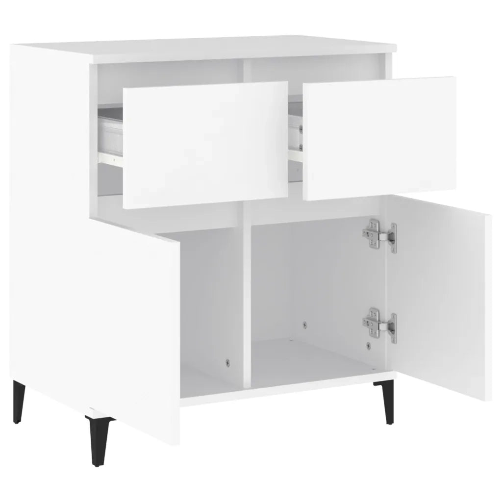 Credenza-Buffet-Armadio da cucina Bianca 60x35x70 cm in Legno Multistrato 551429