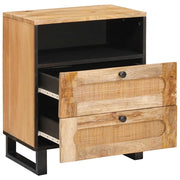 Comodino | Armadio da Notte | Mobiletto da notte con cassetto Naturale 50 x 33 x 62 cm