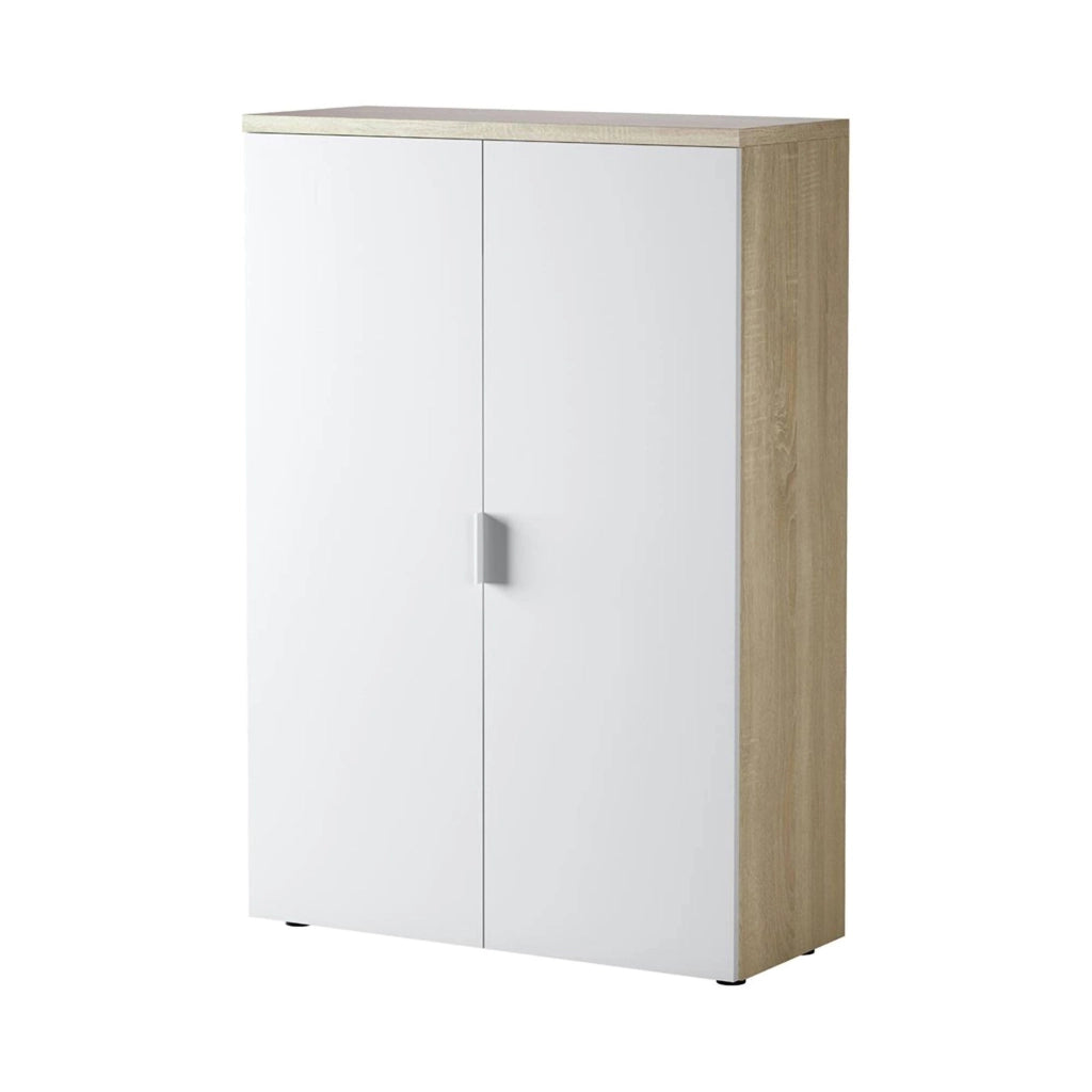 Dionisio, Armadio Multiuso 2 Ante 2 Ripiani, 80x119h cm Marrone Rovere