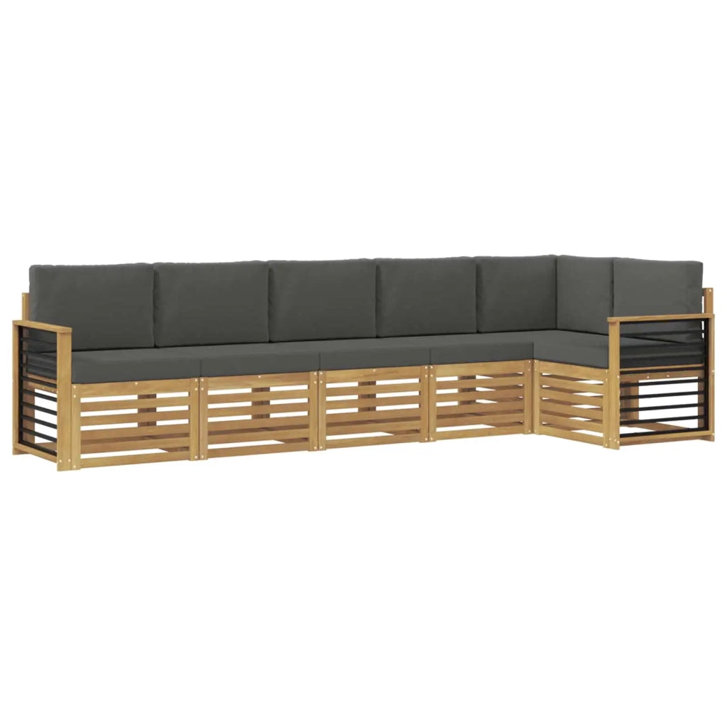 Set di divani da esterno 6 pcs Bianco e Antracite 3391927