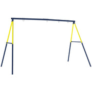 Struttura per Altalena da Giardino 260x160x178 cm con 4 Ganci in Acciaio Blu
