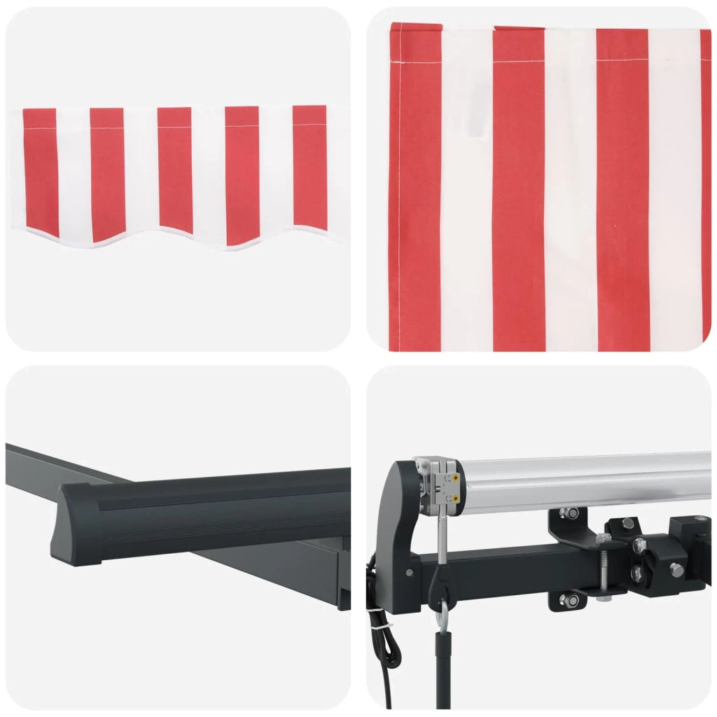 Tenda Retrattile Rosso 250 x 200 cm Tessuto 3329408