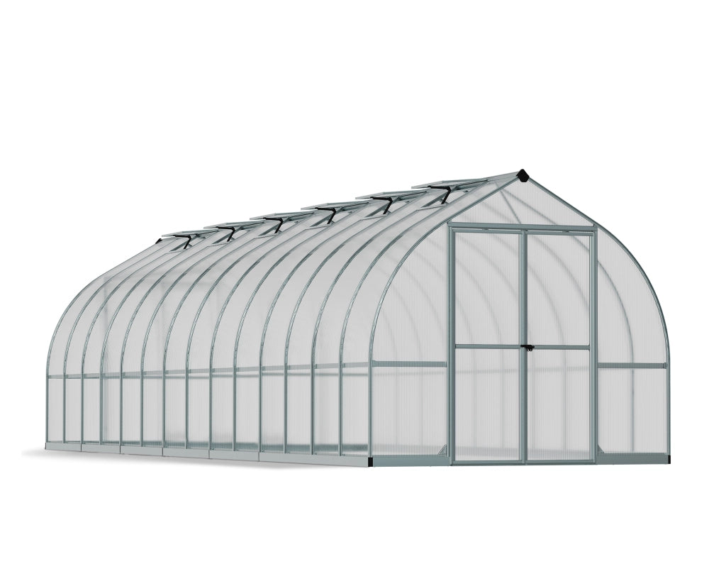 Canopia Bella Doppio Strato Serra Da Giardino in Policarbonato 844X244X219 cm Argento