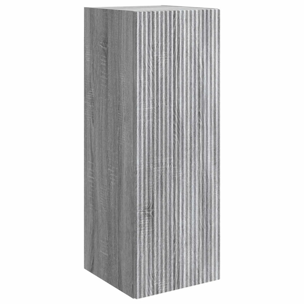 Mobiletto a muro Sonoma grigio 33 x 34,5 x 90 cm