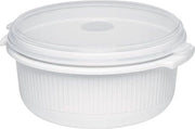 Piatto magnetron con coperchio - 15 litri - plastica - bianco - Famiglia Micro