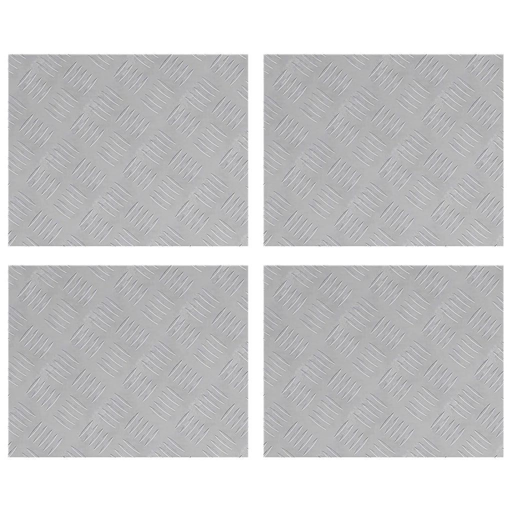 Gradini per Scale 4 pcs Argento 50 x 40 cm Alluminio