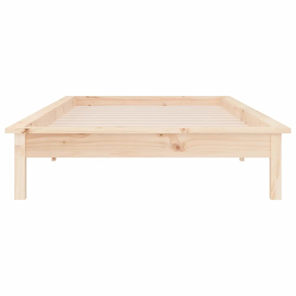 Giroletto con LED-Struttura Letto 90x200 cm in Legno Massello 230203