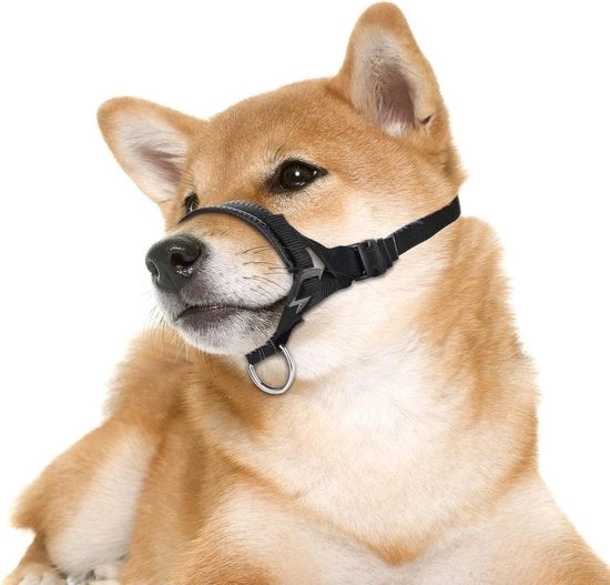 Sniffatore per Cani di Piccola e Grande Taglia | Lus Regolabile per Prevenire Morsicature, Abbaie e Mordicchiamenti – Nero Misura L