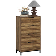 Cassettiera Comodino ¨C Zephmum ¨C 62x35x105 cm Legno Naturale