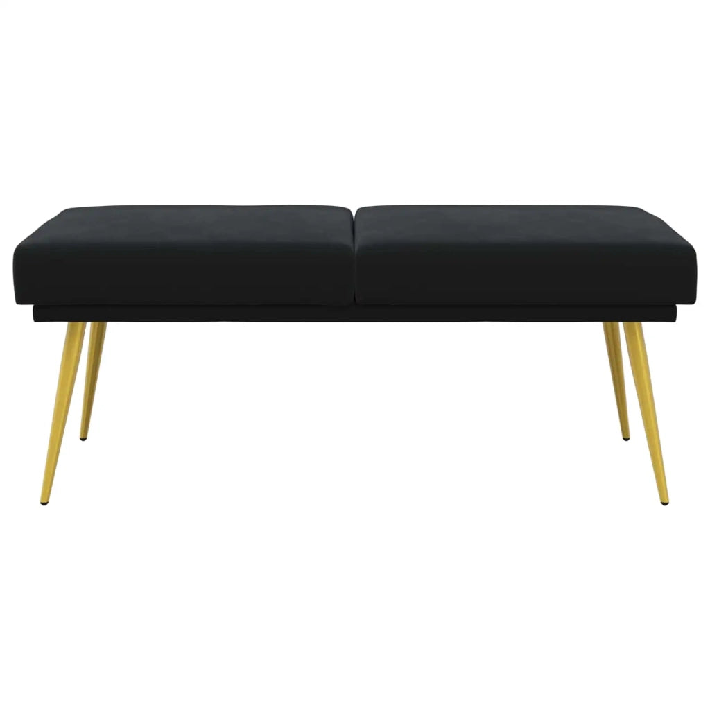Panchina a doppio strato Nero 120 x 45 x 46 cm Velluto 42038591