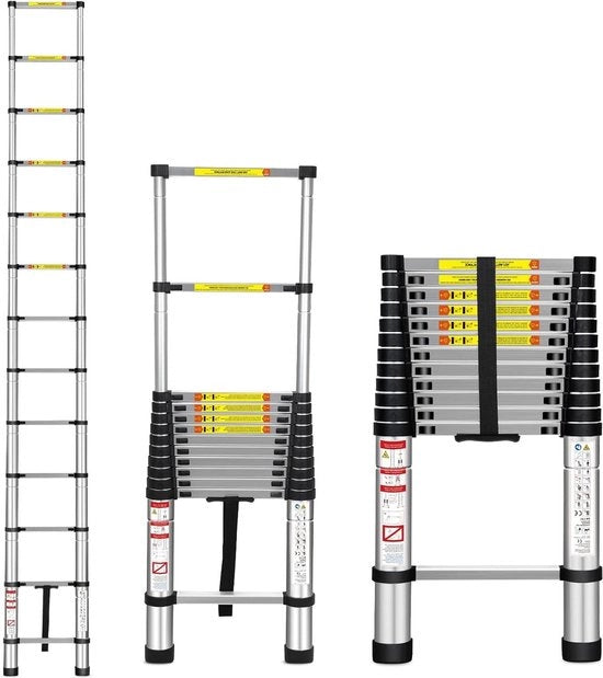 Ladder telescopica | Multifunzionale | Flessibile in alluminio | Sostenibile fino a 150 kg