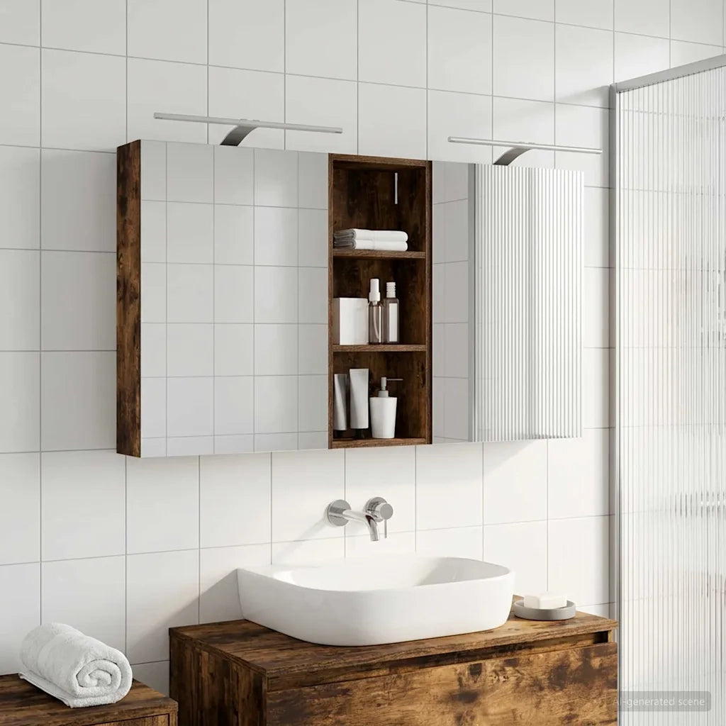 Set di Armadi da Bagno con lo scaffale 3 pcs 130 x 14,5 x 70 cm 3403772