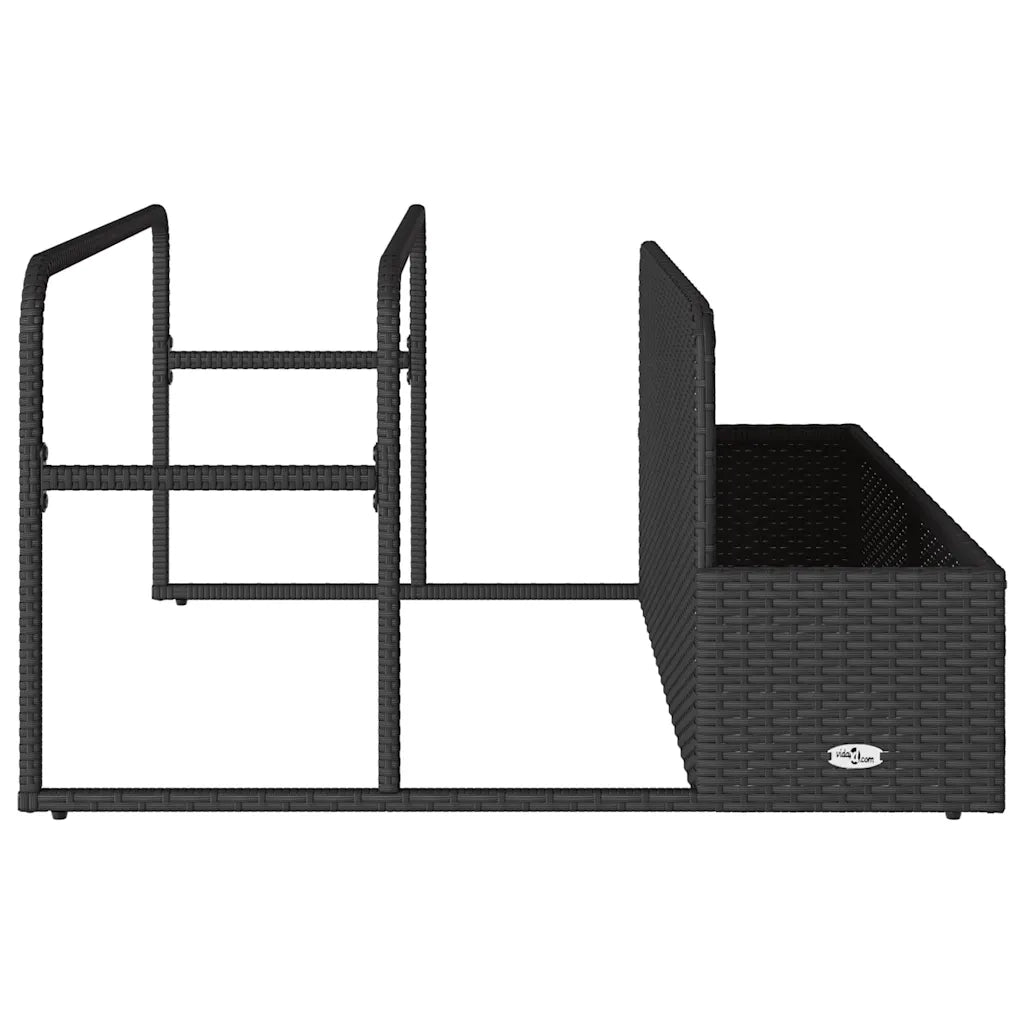 Galleggiante a Bordo Piscina Nero 110x100x57 cm in Polyrattan CFW4656272