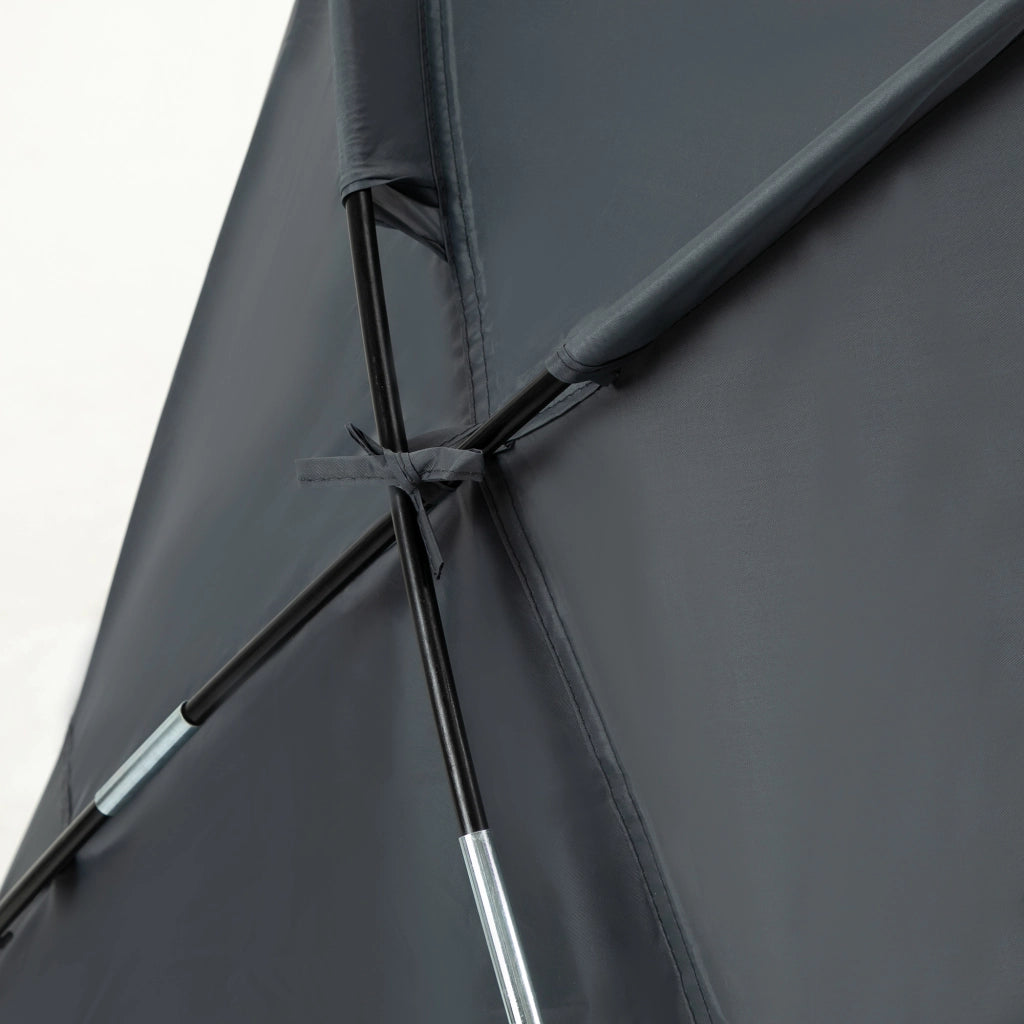 Letto da campo con tenda a cupola ¨C Zephmum ¨C Grigio 200x86x147 cm