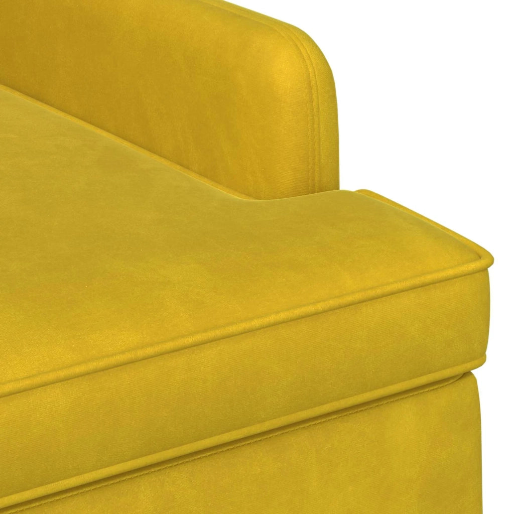 Loveseat con bottoni imbottiti Giallo Chiaro 111 x 65 x 79 cm 42041850