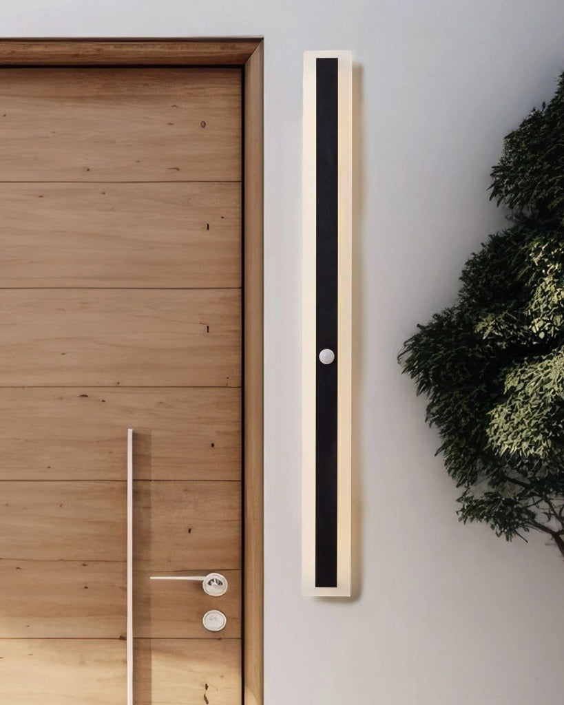 Lampada da parete a LED per esterni 100 cm in acciaio nero con sensore di movimento giardino esterno