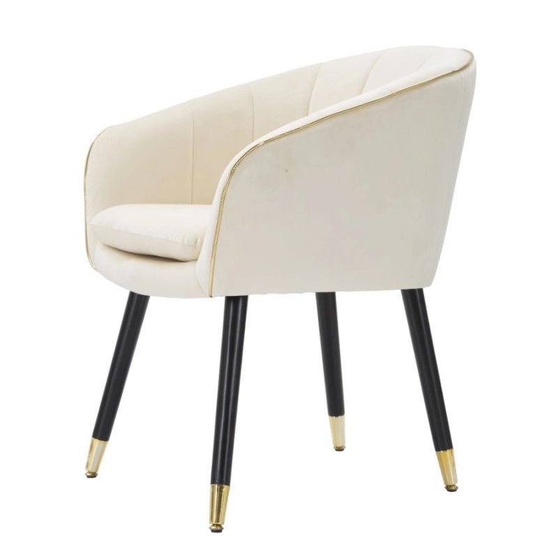 Poltrona Paris Crema/gold cm 62x58x78