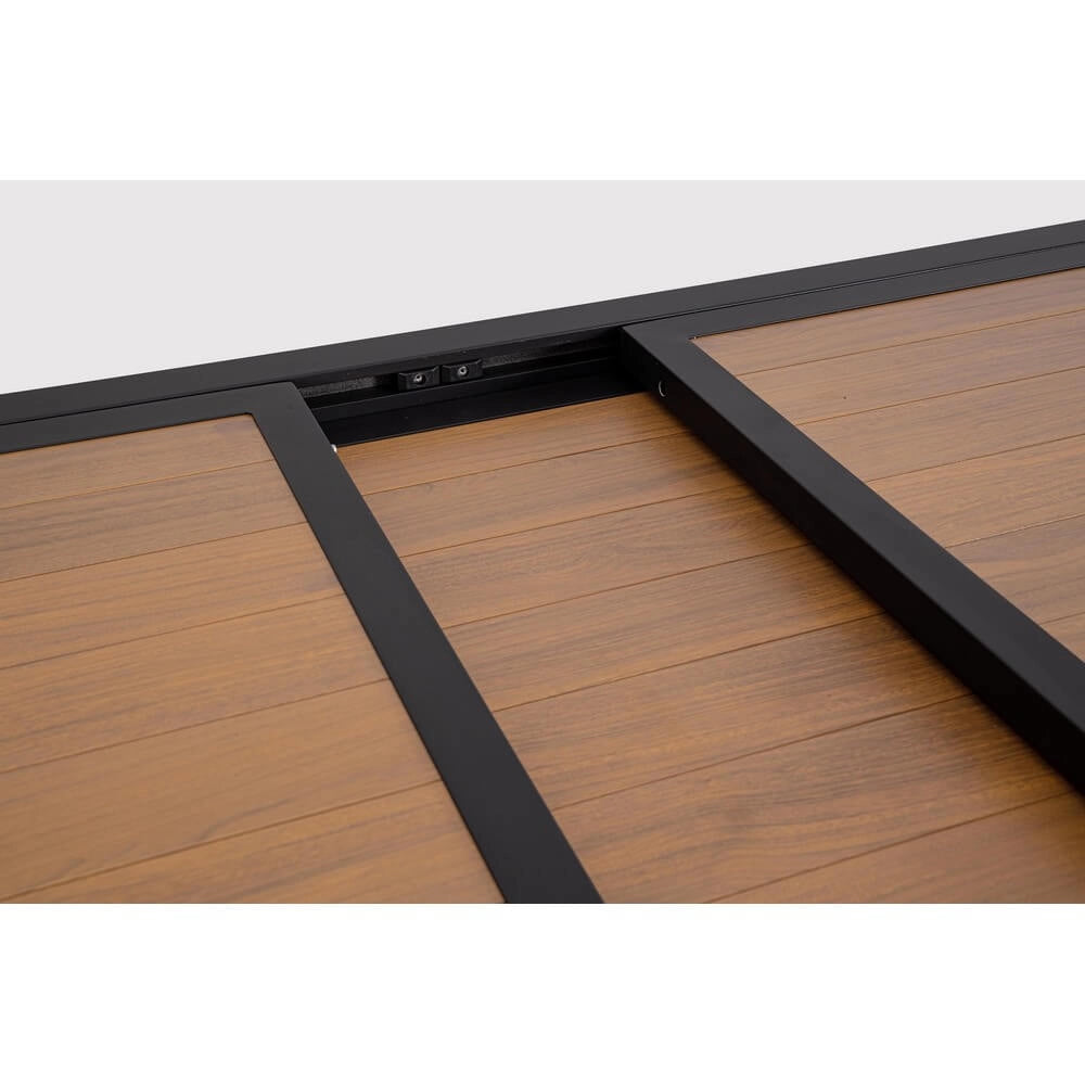 Tavolo da Esterno Allungabile in Alluminio Effetto Legno - HALVORN