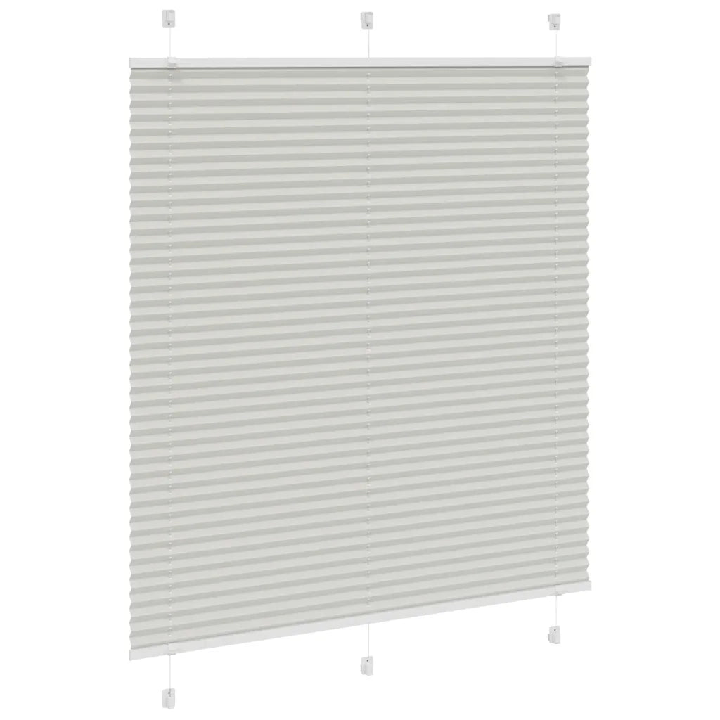Tenda Plissettata Grigio Chiaro 115x100 cm Larghezza Tessuto 4015333