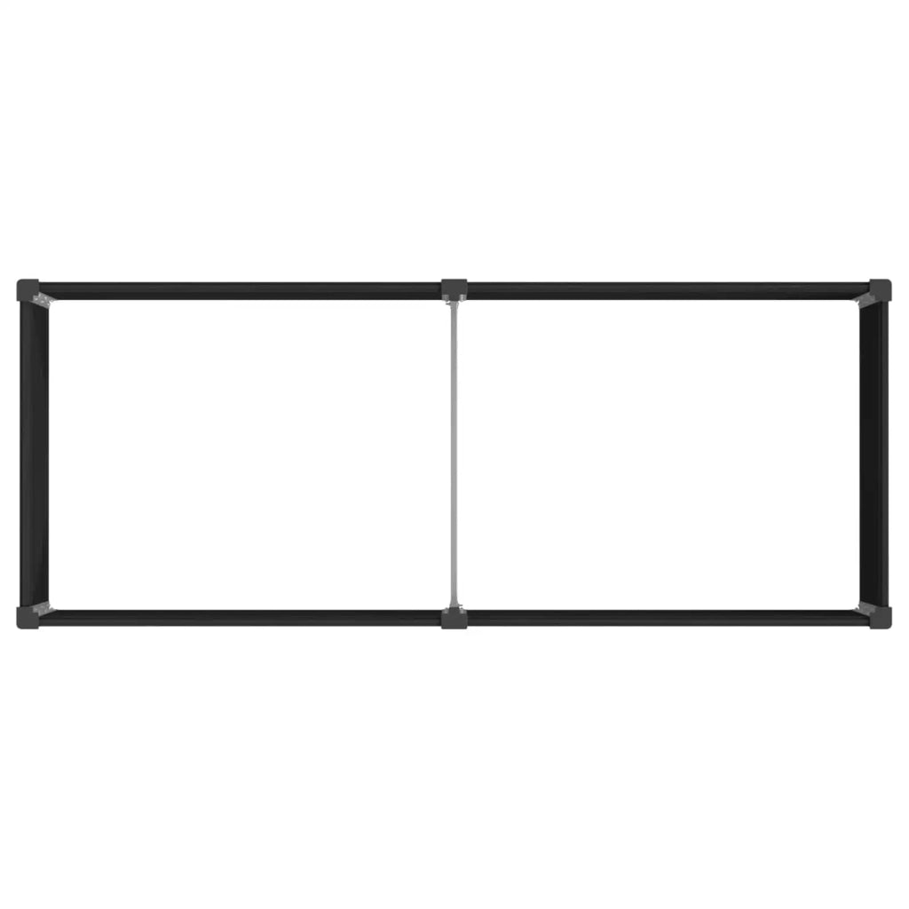Letto rialzato da giardino Nero 250 x 100 x 91 cm 42038991