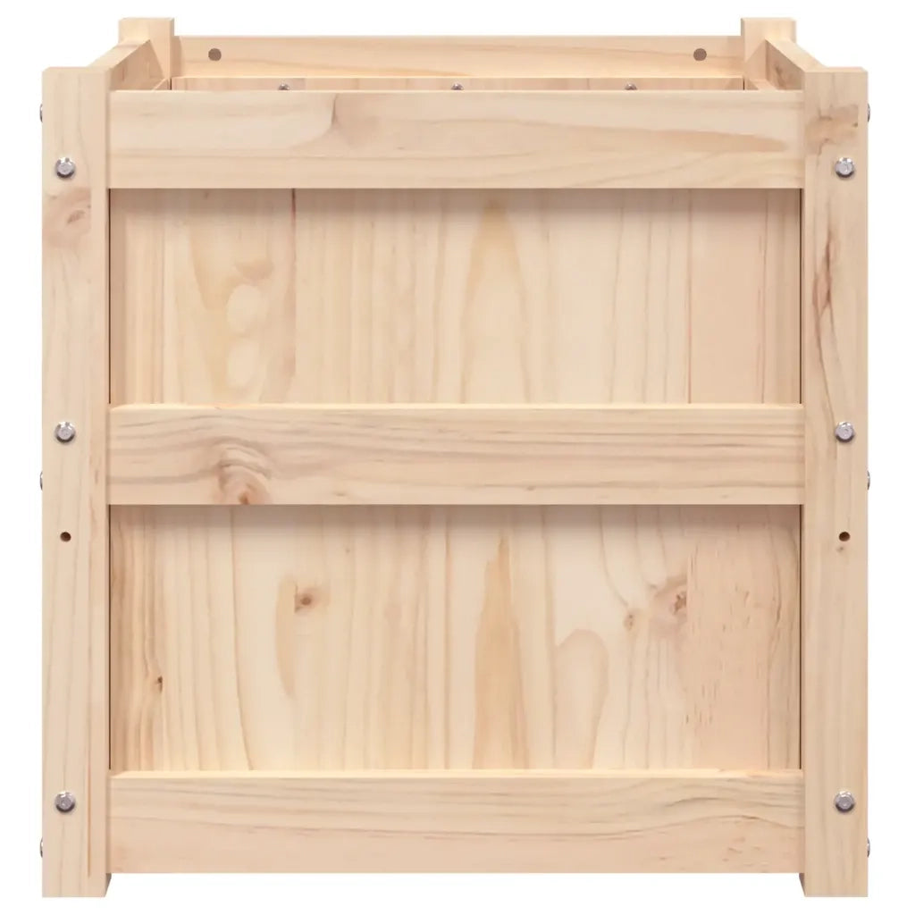 Fioriera | Cassetta per fiori | Vaso da Giardino 50x50x50 cm in Legno Massello di Pino