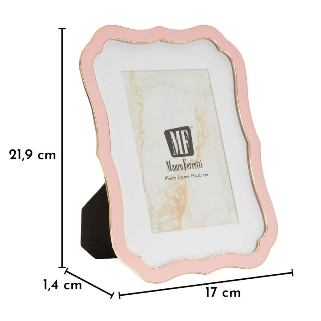 Portafoto VKH1007, Rosa, Metallo, 17x1,4x21,9 cm