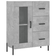 Buffet credenza cassettiera armadio mobile contenitore organizer per cucina soggiorno salotto 69,5 x 34 x 90 cm legno ingegnerizzato grigio 02_0032049
