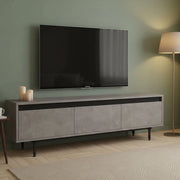Titli, Mobile Porta tv un Ripiano, 160x36x45h cm Argento