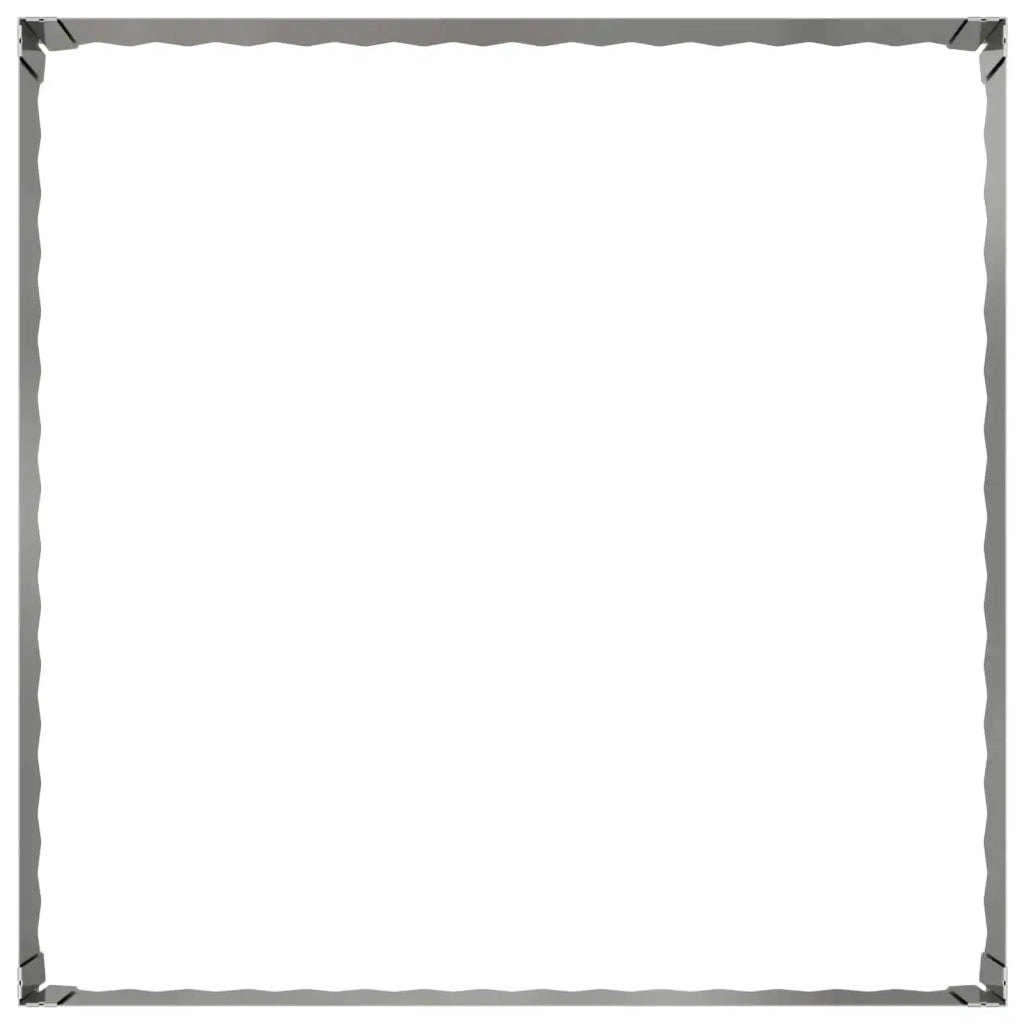 Bordura per Prato 100 x 100 x 35 cm Acciaio Argento 8008983