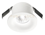 GFA850N- FARETTO DA INCASSO BIANCO LED 4000K 340LM 4W D.4,5CM ALLUMINIO E VETRO