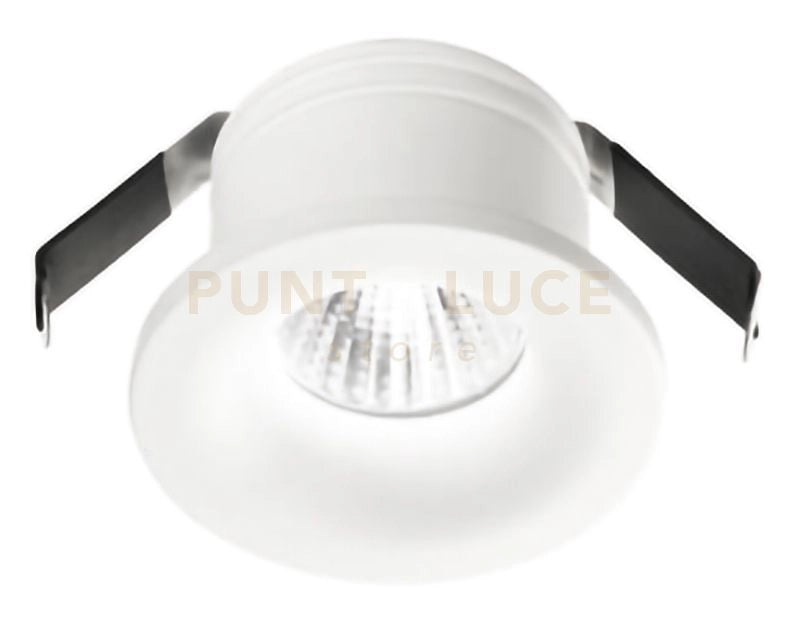 GFA850N- FARETTO DA INCASSO BIANCO LED 4000K 340LM 4W D.4,5CM ALLUMINIO E VETRO