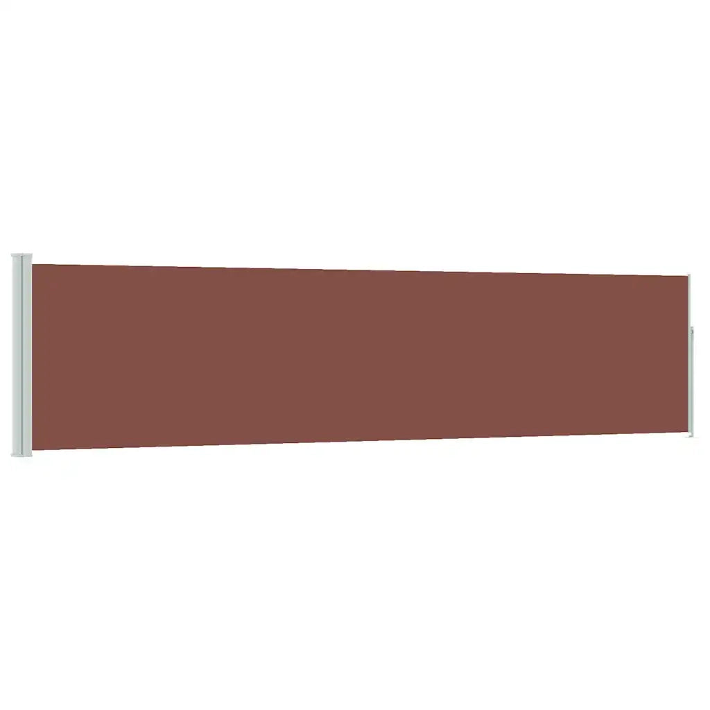 Tenda Laterale Retrattile per Patio-Tenda parasole per balcone 120x500 cm Marrone