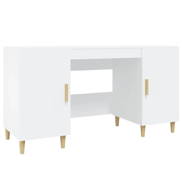 Scrivania-Scrivanie per ufficio e studio-Scrittoio Bianca 140x50x75 cm in Legno Multistrato 927519