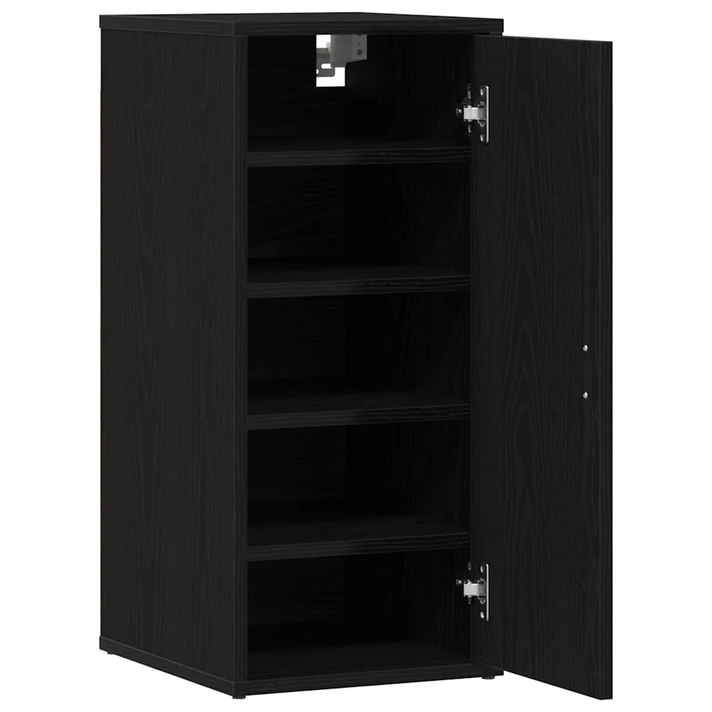 Scarpiere 2 pz Rovere Nero 32x35x70 cm in Legno Multistrato 862076