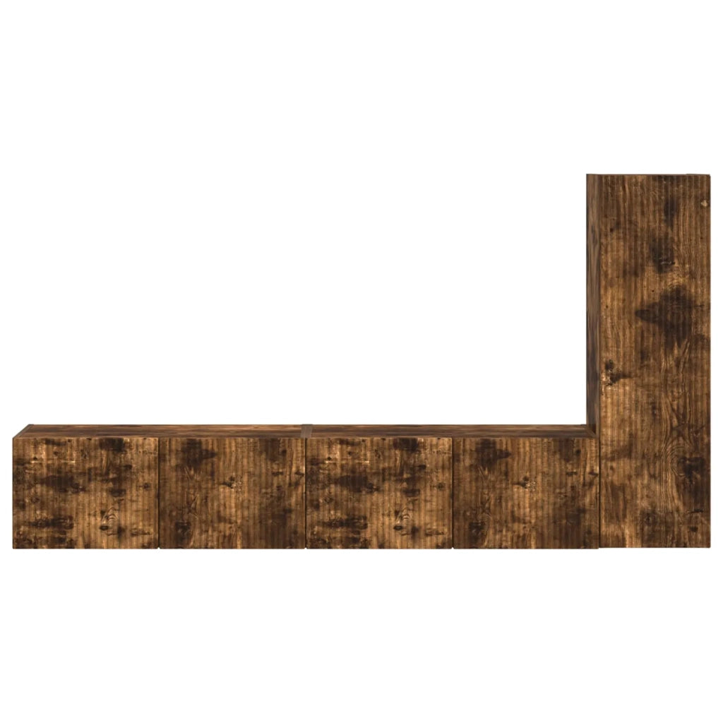 Set mobile TV 3 pcs Rovere fumé Legno multistrato