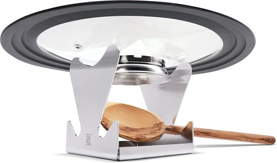 Sostegno per coltello e cucchiaio | L'allround professionista per ogni cucina - realizzato in acciaio inossidabile di alta qualità | Sostegno per libro di cucina e cucchiaio