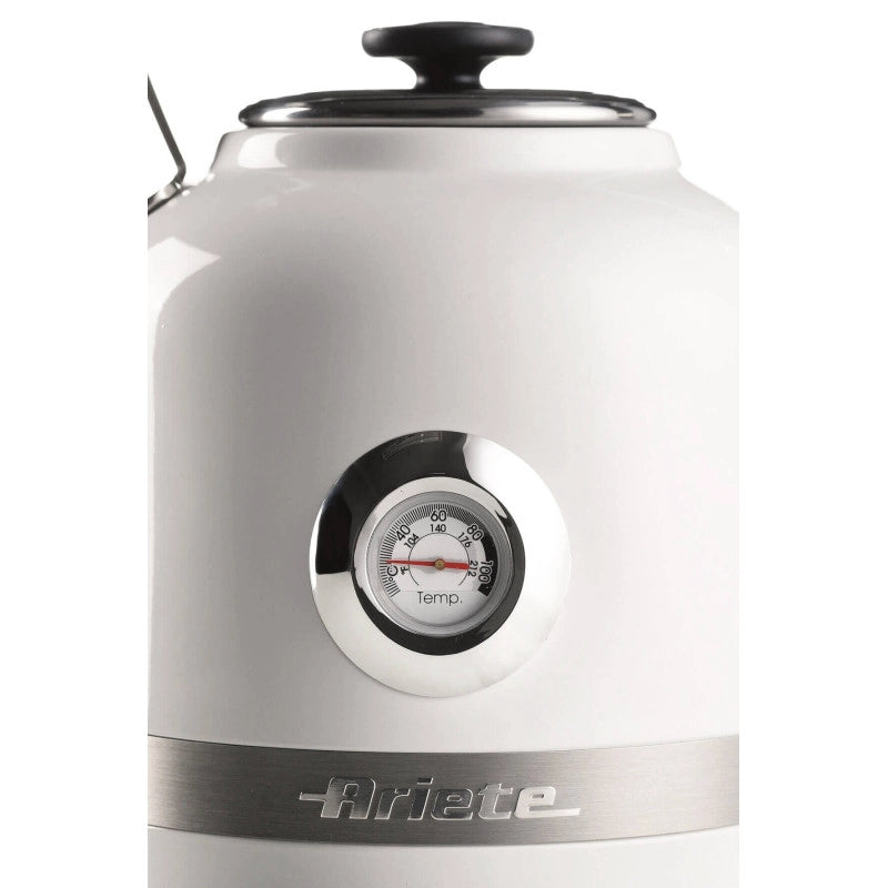 Bollitore Elettrico 2000W - Capacità 1,7L - 360° Cordless - Termometro - Bianco