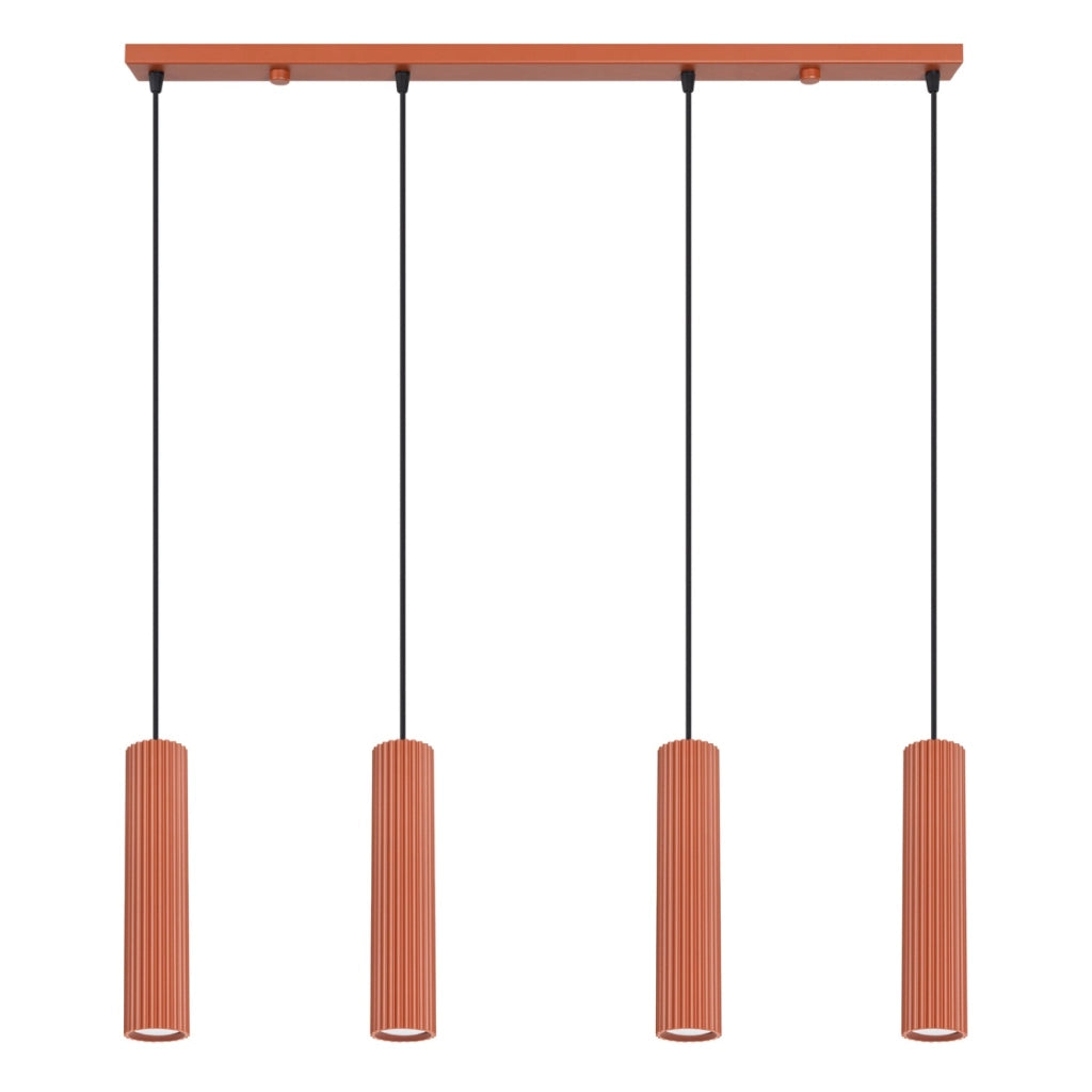 Lampada a sospensione KARBON 4L ocra rossa