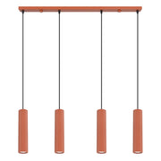 Lampada a sospensione KARBON 4L ocra rossa