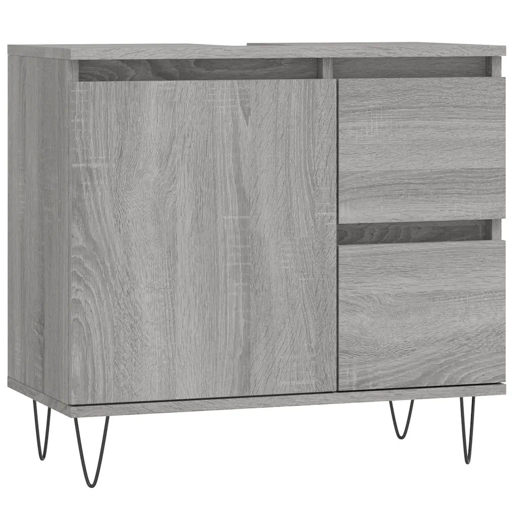 Armadietto Bagno Grigio Sonoma 65x33x60 cm in Legno Multistrato 831610
