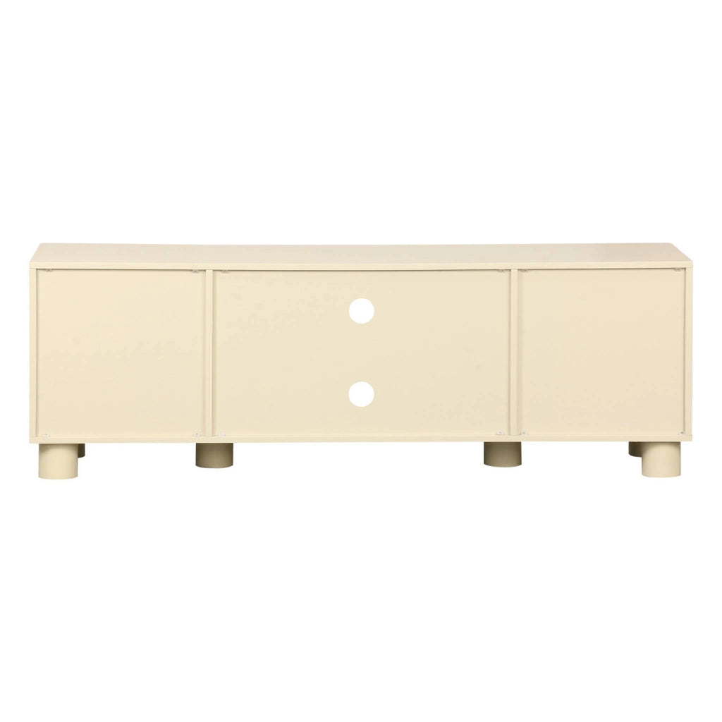 Mobile tv esotico effetto legno di mango 2 ante reversibili, 155cm,