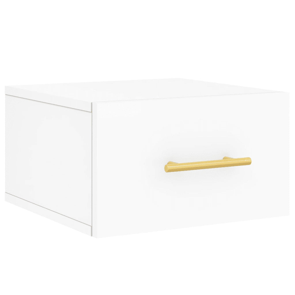 Comodini a Muro 2 pz-Set di 2 Tavolino da notte Bianchi 35x35x20 cm 517029