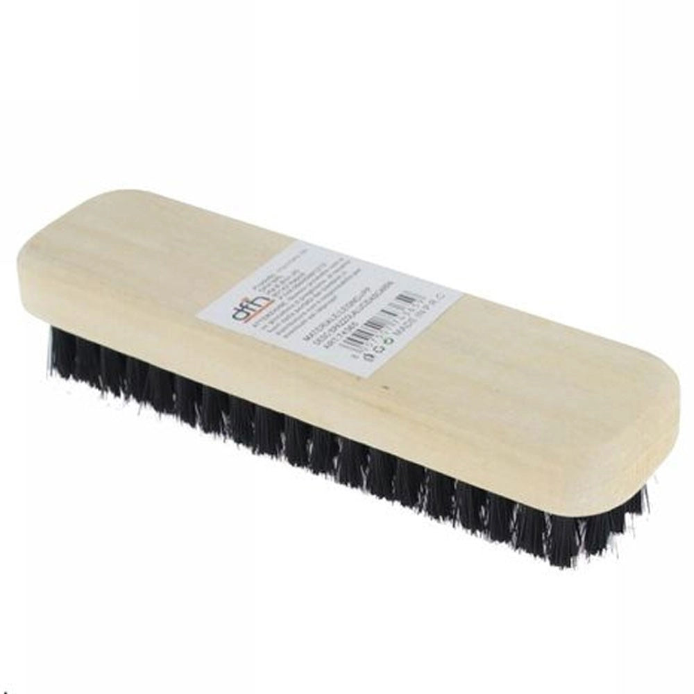 Trade Shop - 3 Pz Spazzola Per Scarpe Con Setole Per Pulizia Lucidatura Con Manico In Legno -