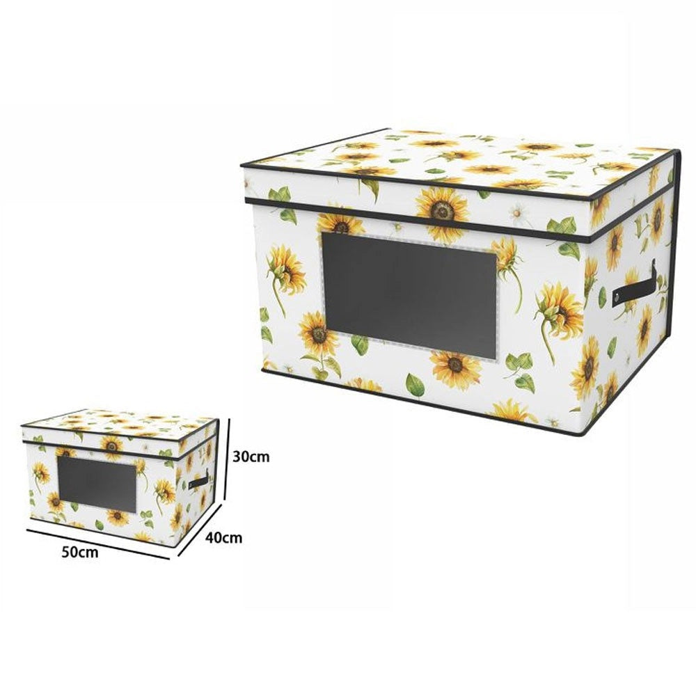 Trade Shop - Box Scatola Salvaspazio Armadio Contenitore Porta Oggetti Organizer 50x40x30 Cm -
