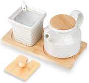 Set di Ciotole e Ciotola per Latte in Ceramica - Inclusa Scodella e Cucchiaio