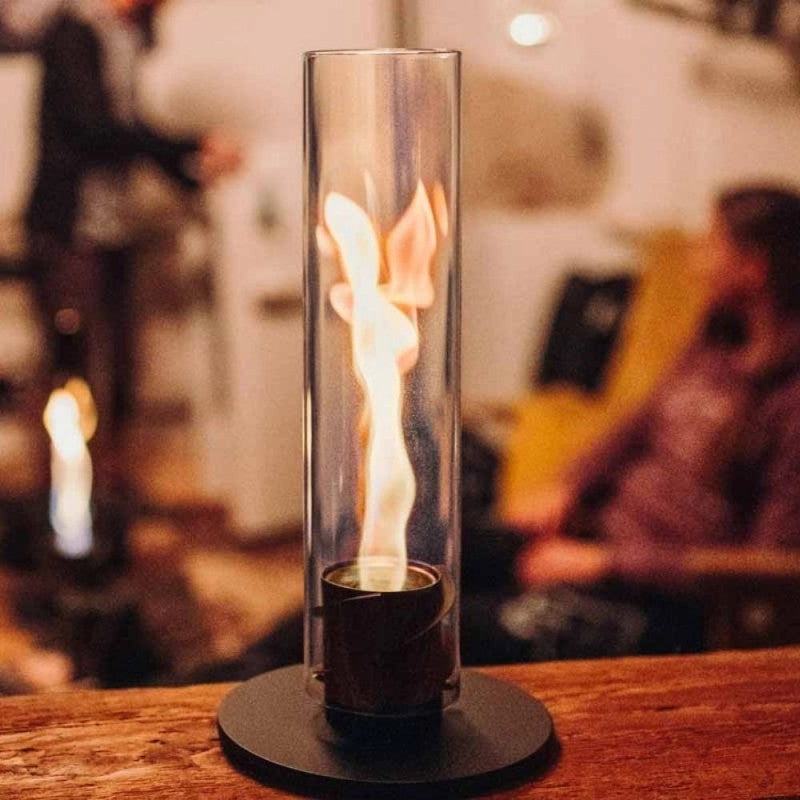 Lampada a Bioetanolo da Tavolo Ø9x40,5 cm in Acciaio Inossidabile Silver