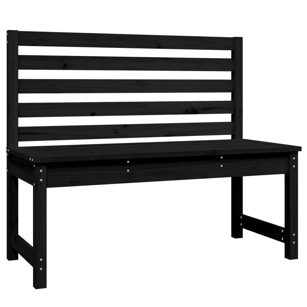 Panca da Giardino Nera 109 cm in Legno Massello di Pinocod mxl 105911